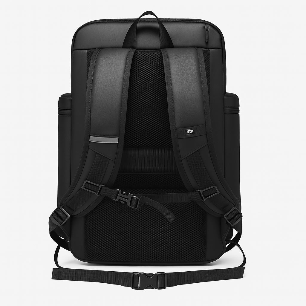 Black Dependz 7716 backpack shown from the back on a white background