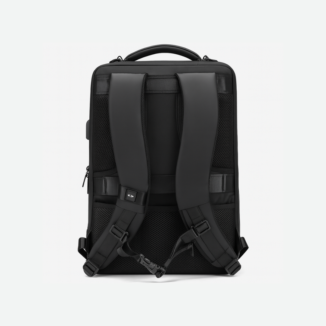 Dependz 1030 Black backpack on a light gray background