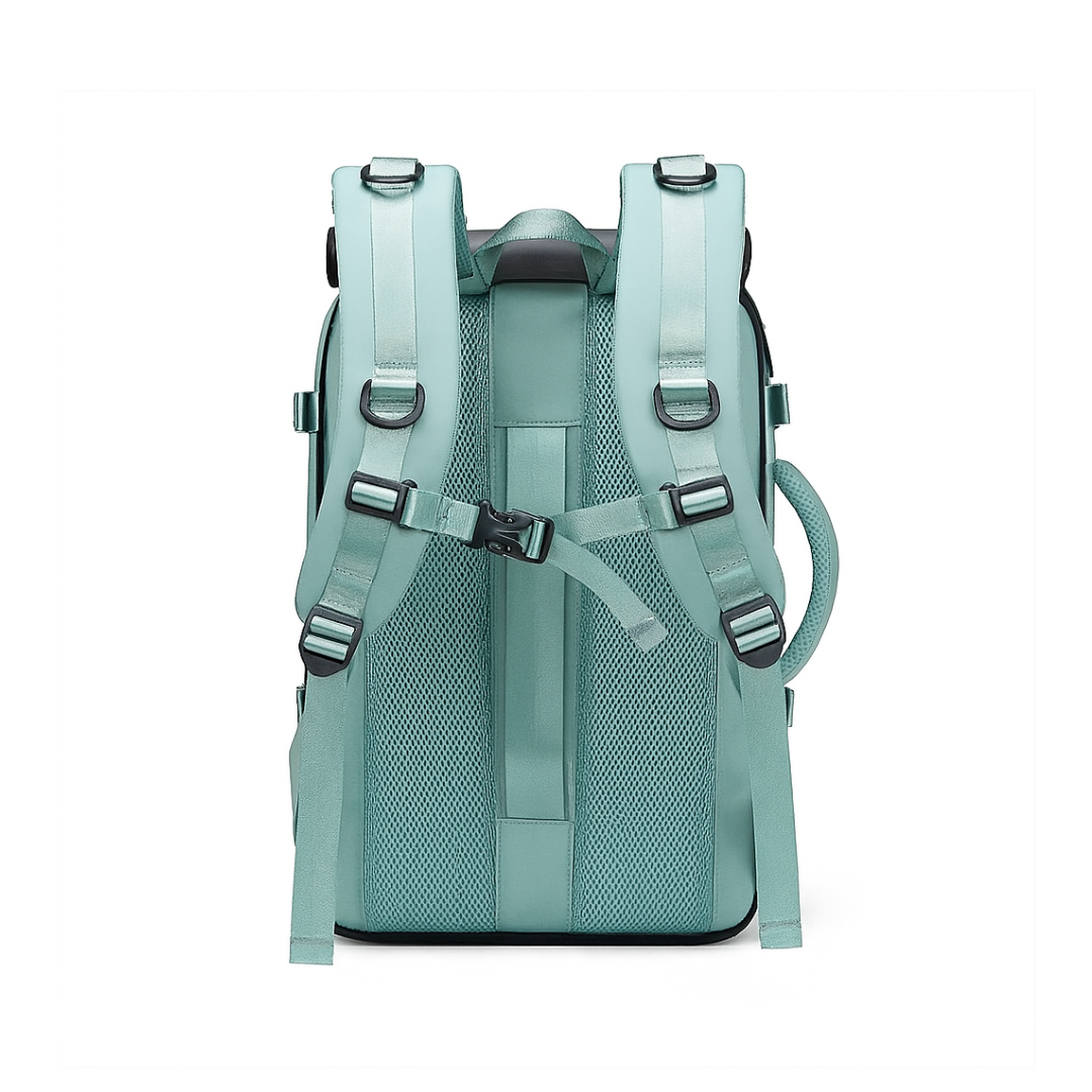 Light blue Dependz 7798 backpack with straps on a white background