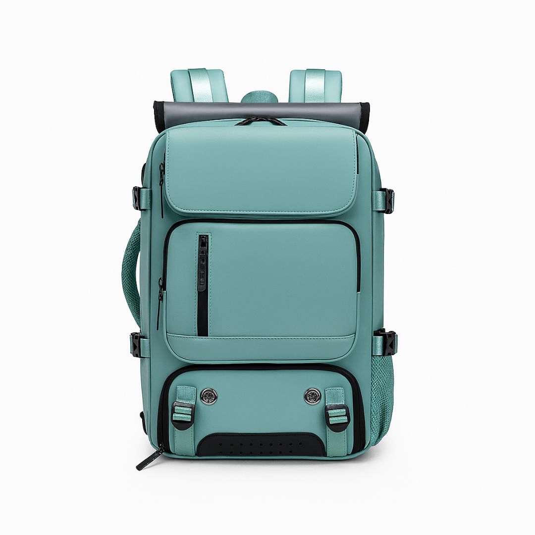 Teal Dependz 7798 backpack with black accents on a white background