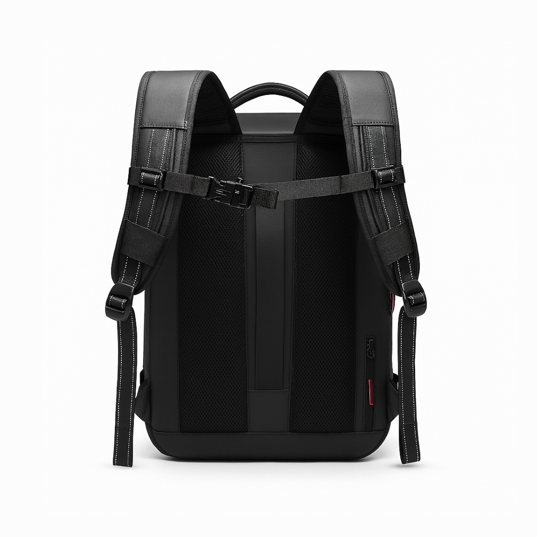 Dependz 7757 Black backpack with straps on a white background