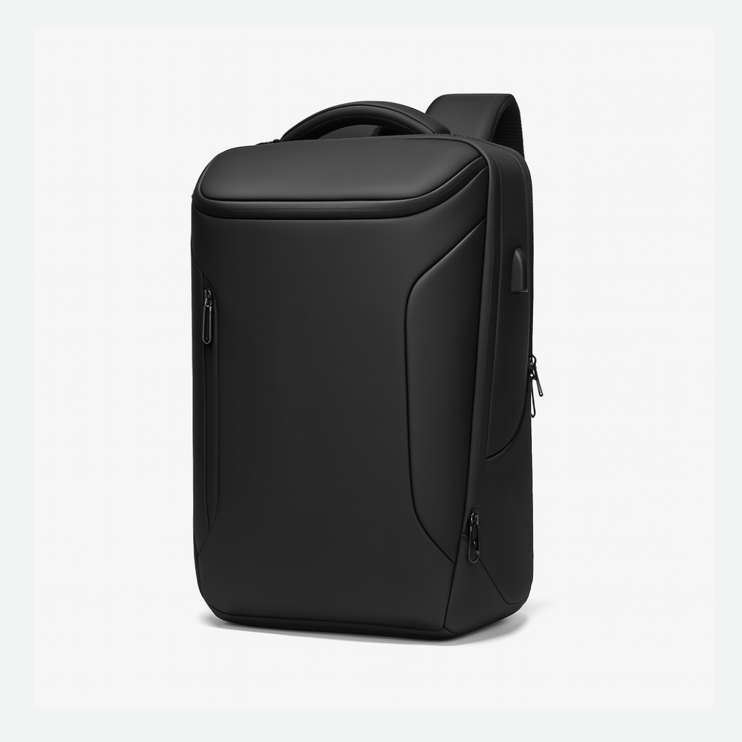 Dependz 1030 Black backpack on a light gray background