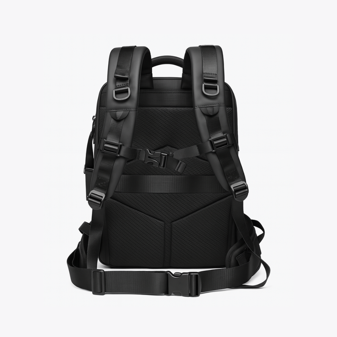 Dependz 5515 Black backpack with visible branding on a white background