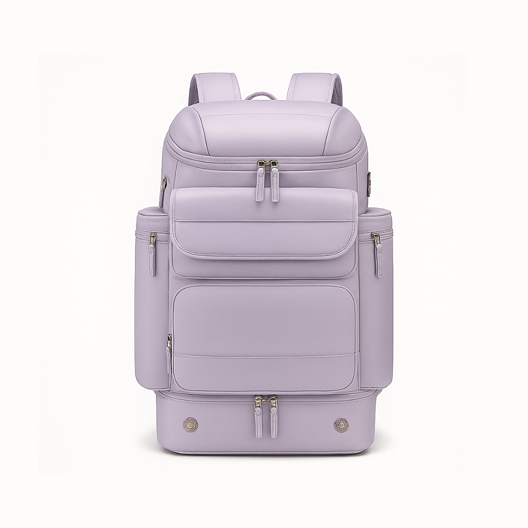 Lavender Dependz 7716-2 backpack backpack with multiple compartments on a white background