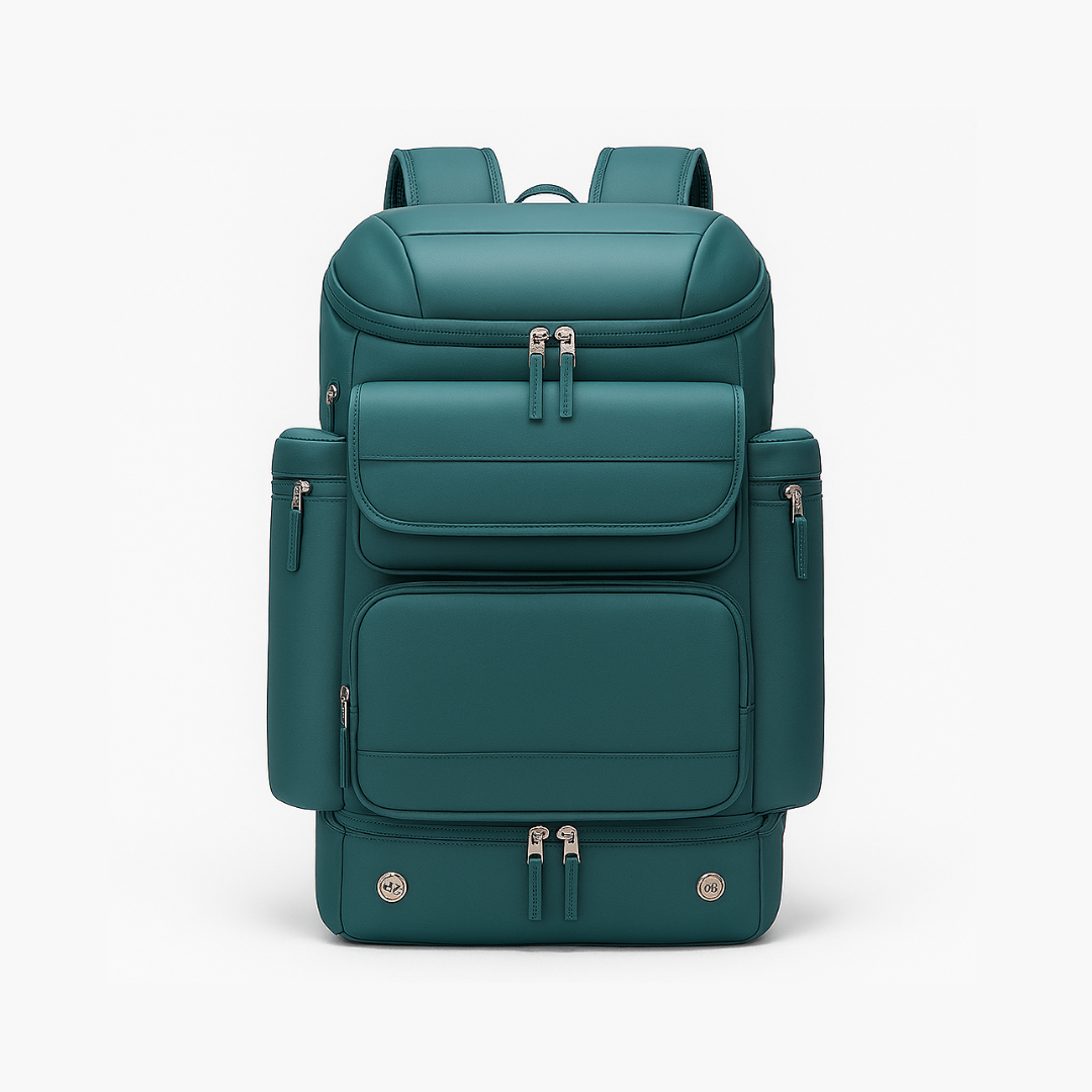 Teal Dependz 7716-2 backpack backpack with multiple compartments on a white background