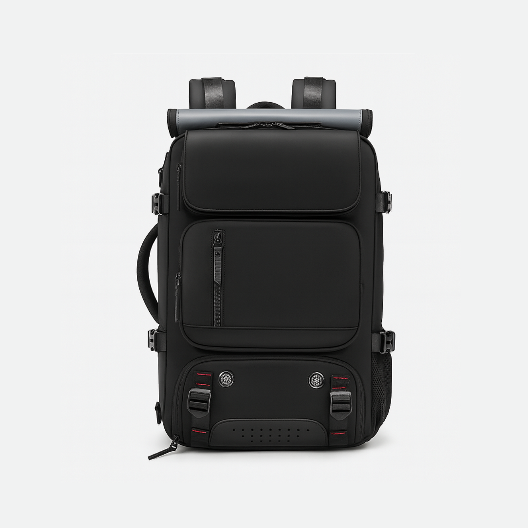 Black Dependz 7798 backpack on a light gray background