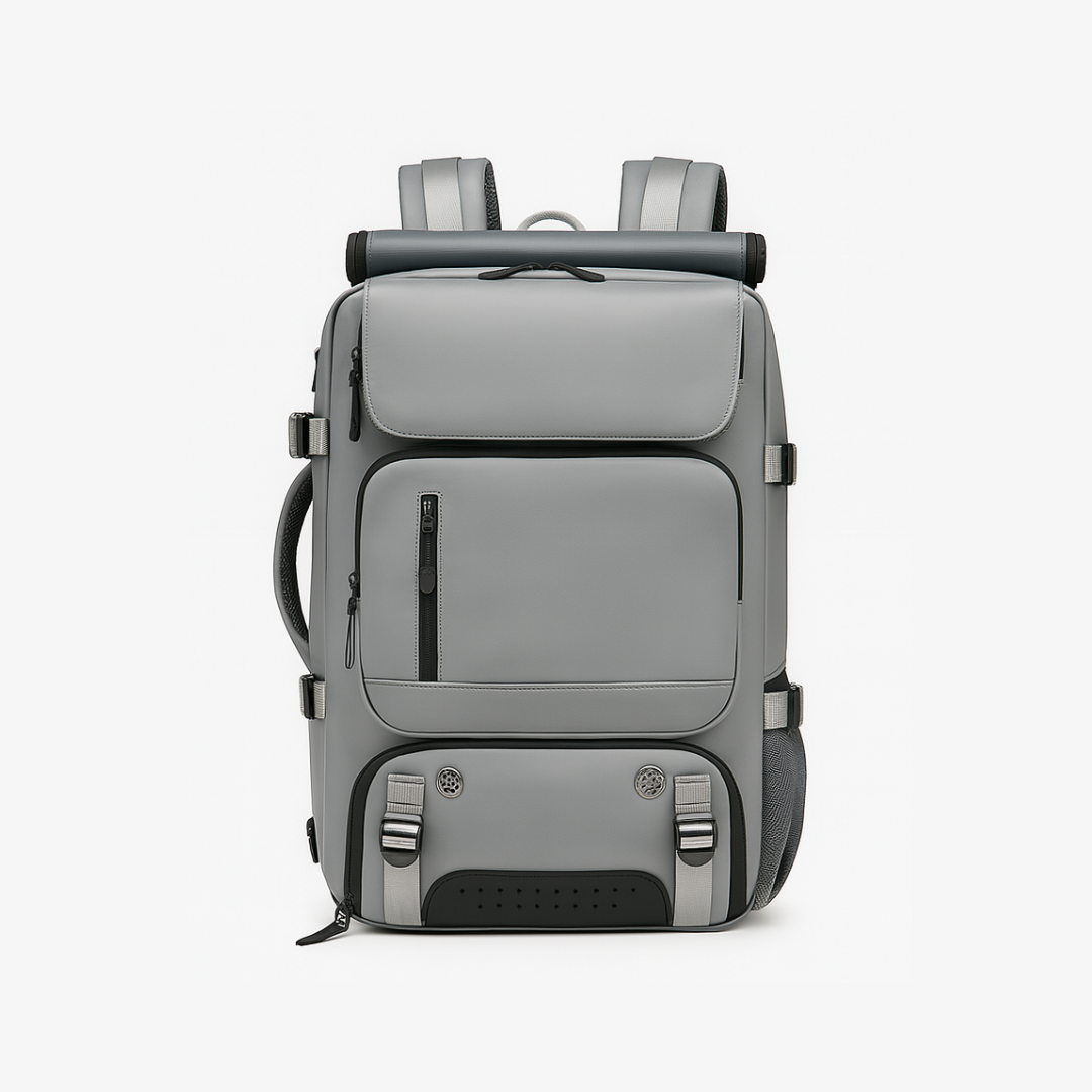 Gray Dependz 7798 travel backpack on a white background