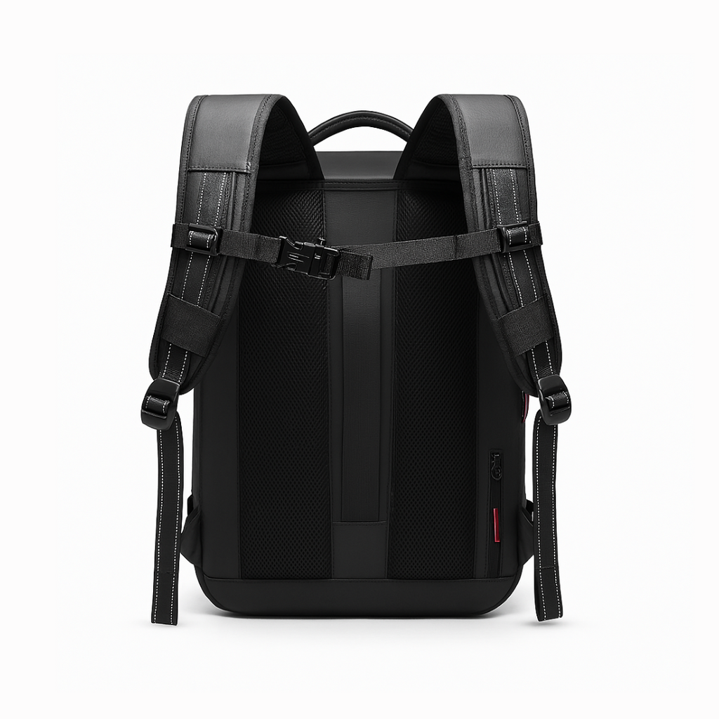 Dependz 7757 Black backpack with straps on a white background