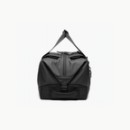 Dependz AL607 Black duffel bag with a shoulder strap on a white background