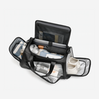 Dependz 605 Black travel bag with compartments on a white background