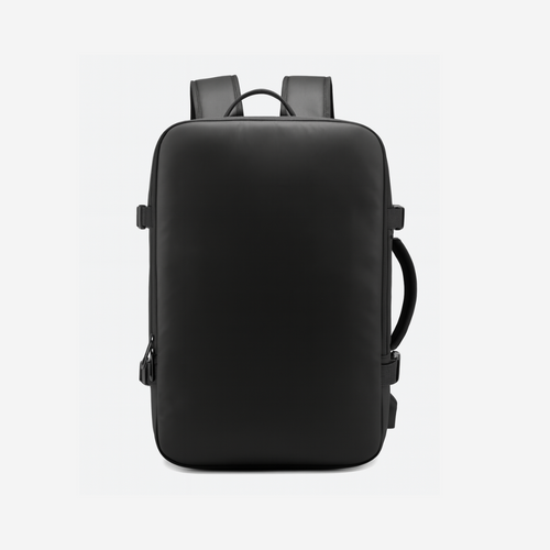 Dependz 1020-K Black backpack on a light gray background