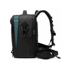 Dependz 5515 Black backpack with a teal stripe on a white background