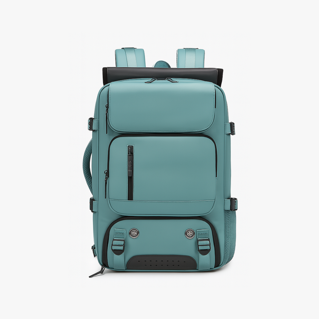 Teal Dependz 7798 backpack with black accents on a white background