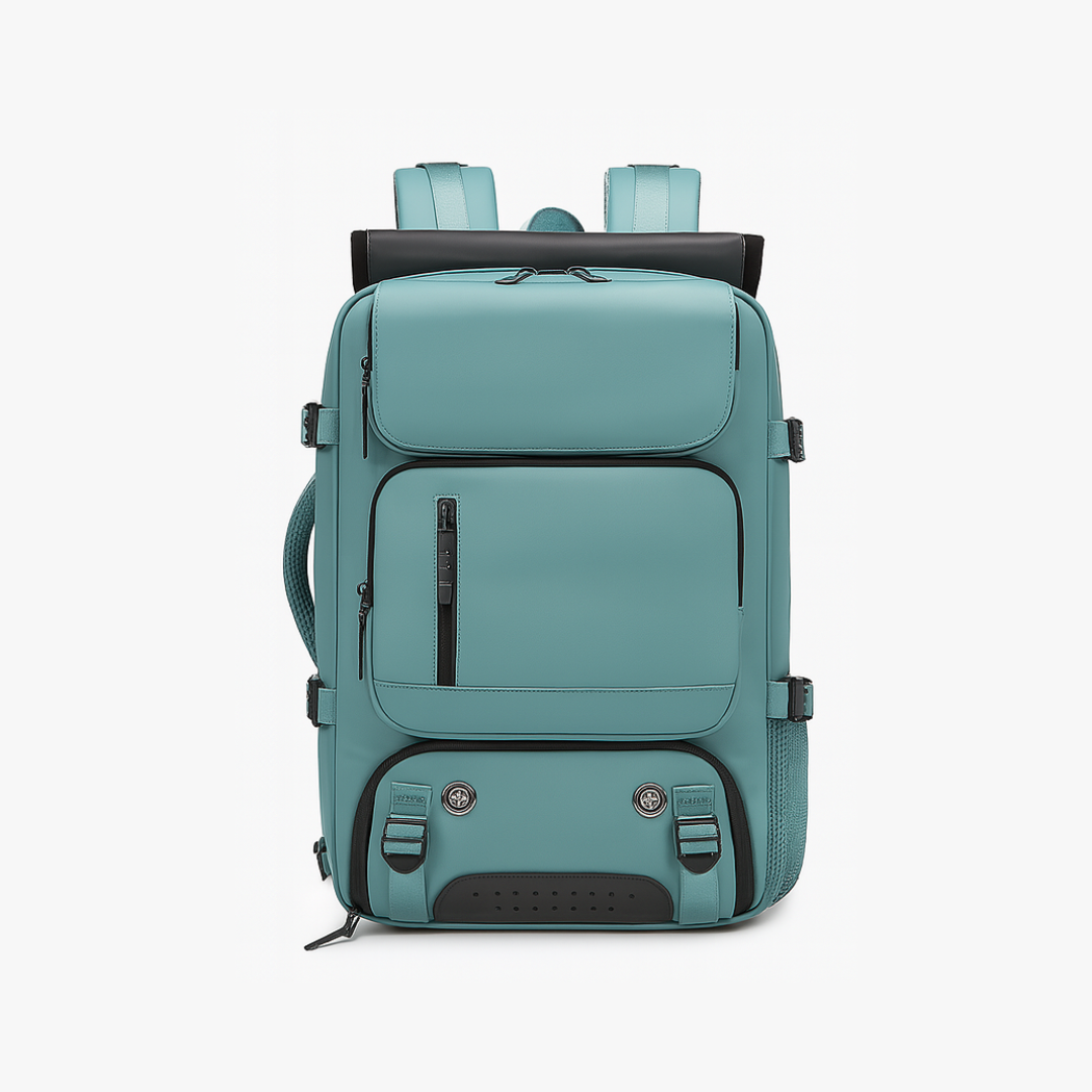 Teal Dependz 7798 backpack with black accents on a white background